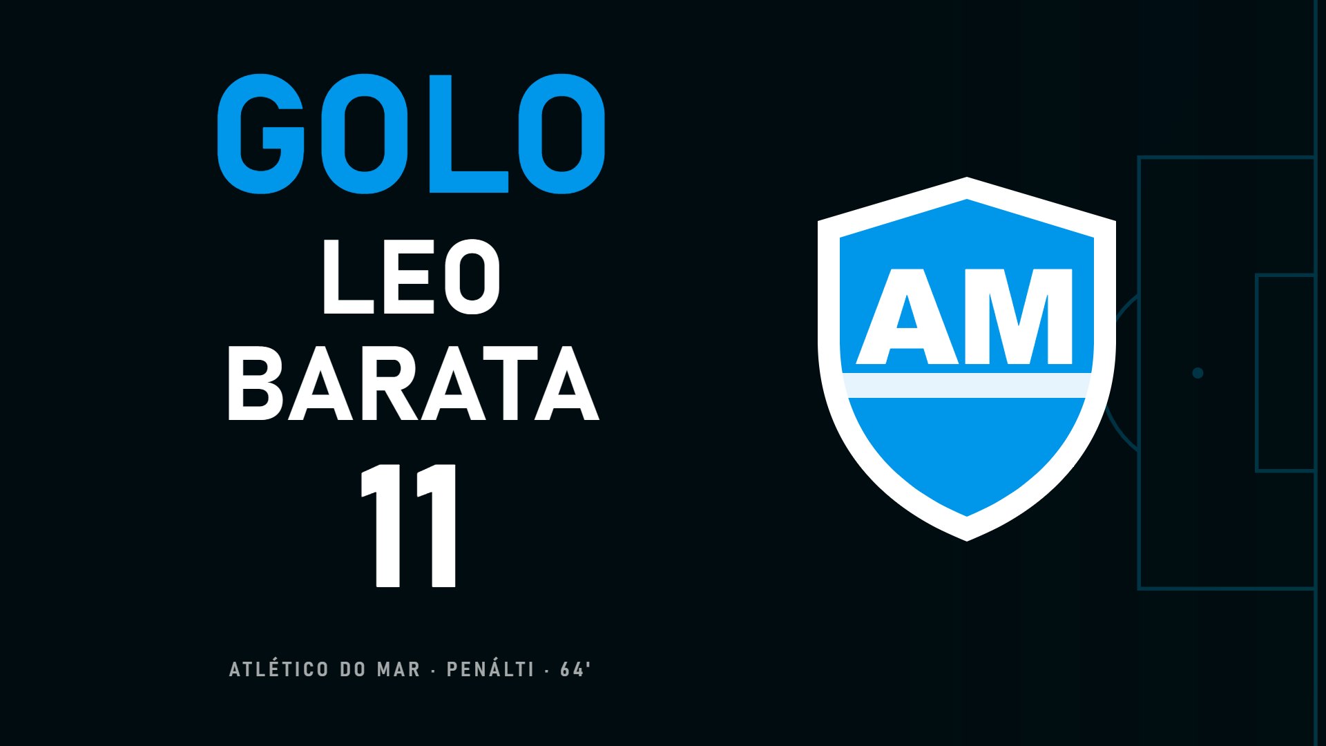 O ecrã de golo no LED: GOLO, Leo Barata, 11